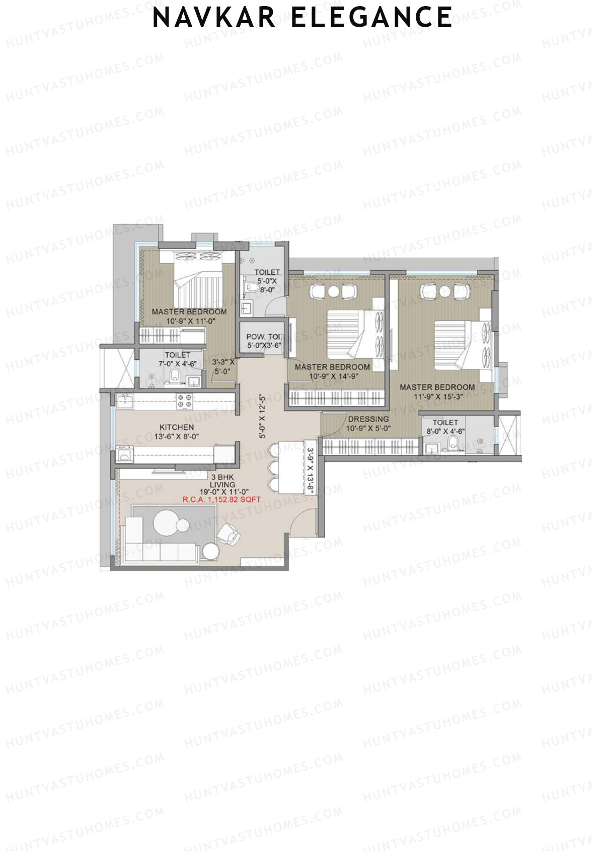 Navkar Elegance Tower A Unit 3 Floor Plan