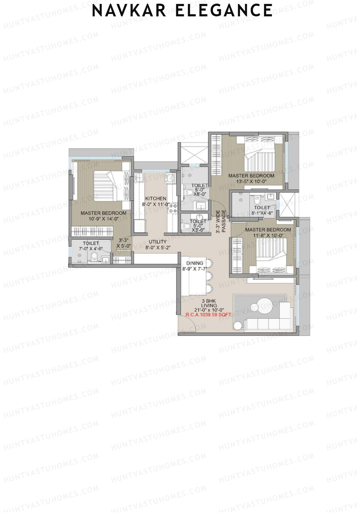 Navkar Elegance Tower A Unit 4 Floor Plan