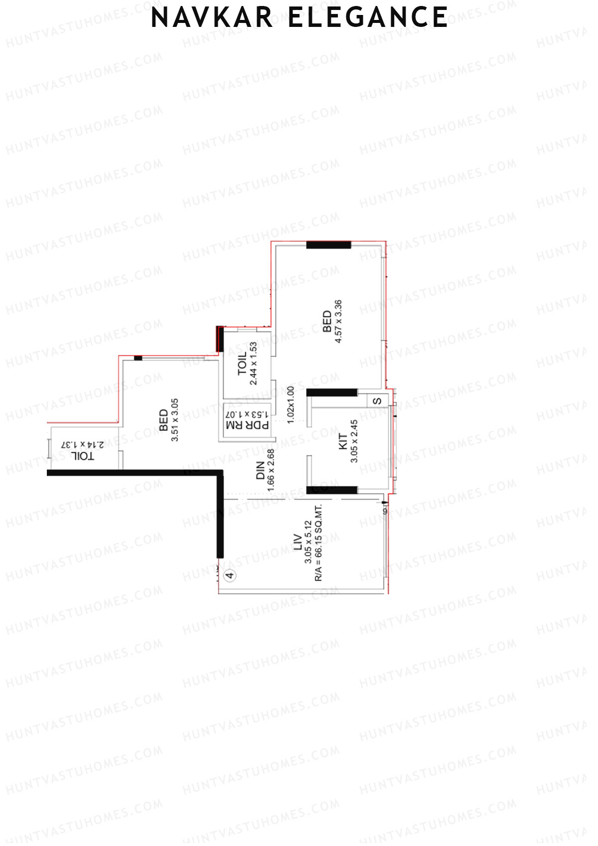 Navkar Elegance Tower A Unit 4 Floor Plan