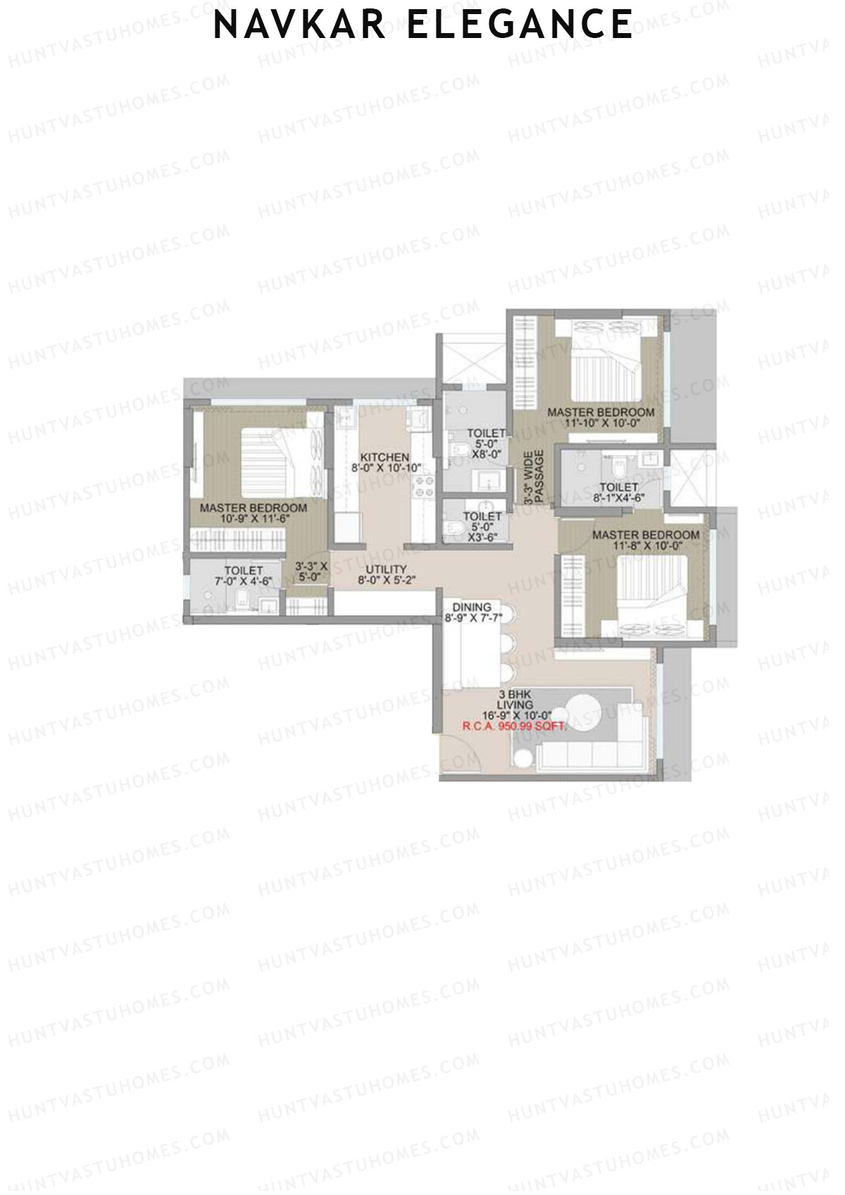 Navkar Elegance Tower A Unit 4 Floor Plan