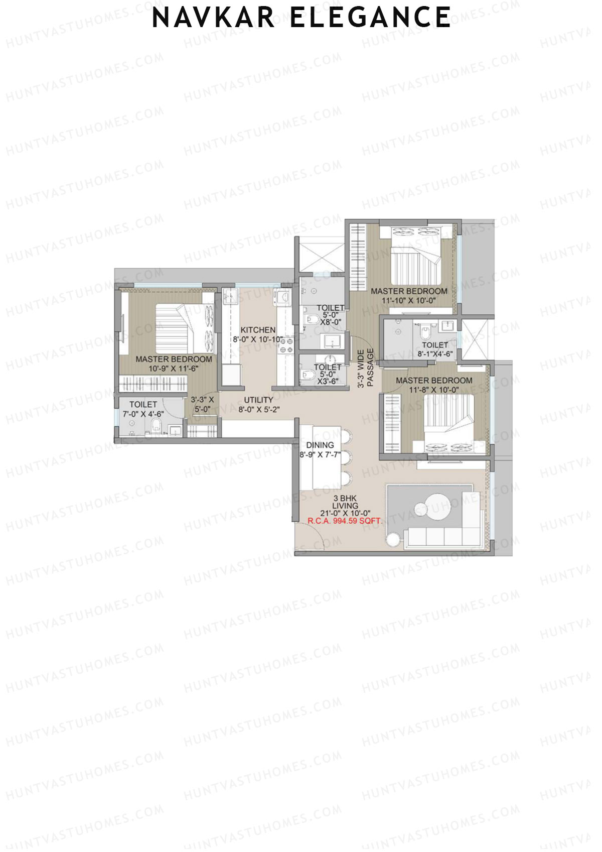 Navkar Elegance Tower A Unit 4 Floor Plan