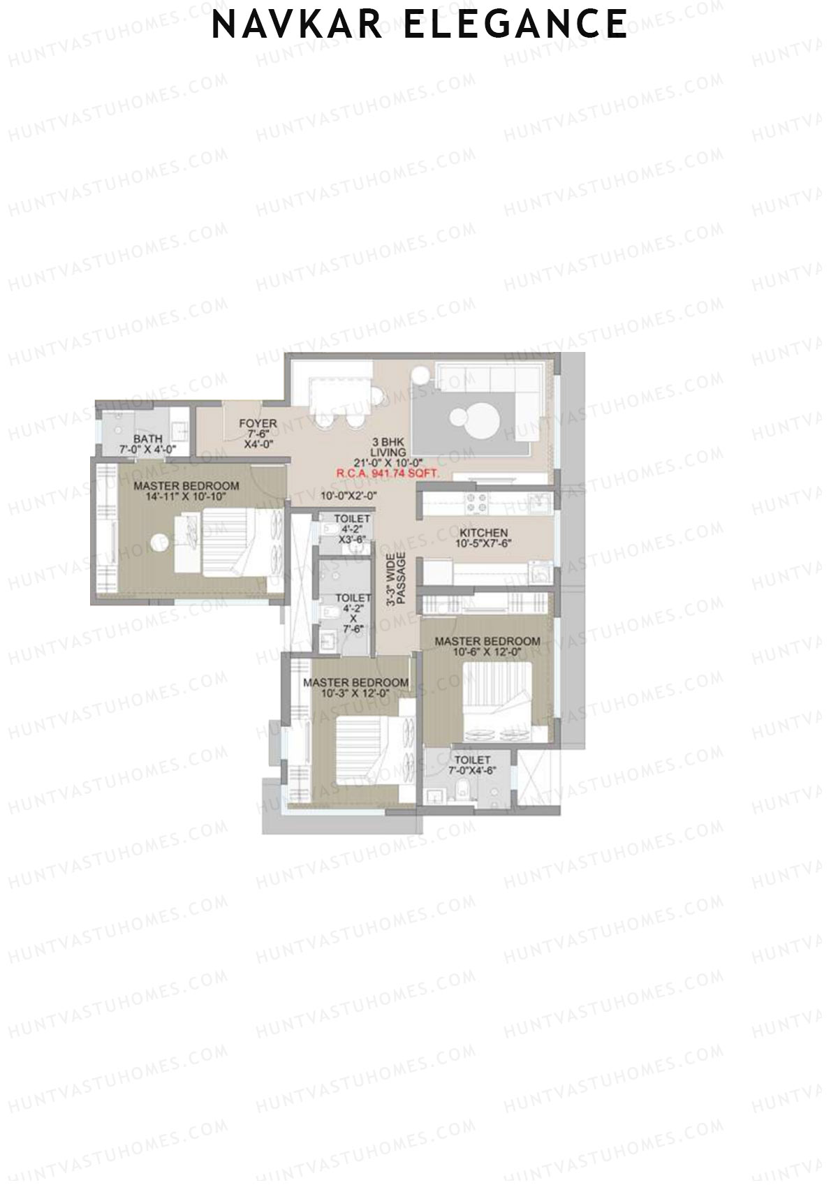 Navkar Elegance Tower A Unit 5 Floor Plan