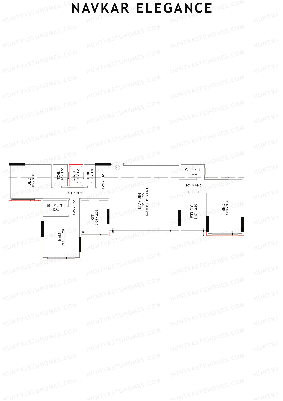 Navkar Elegance Tower A Unit 6 Floor Plan