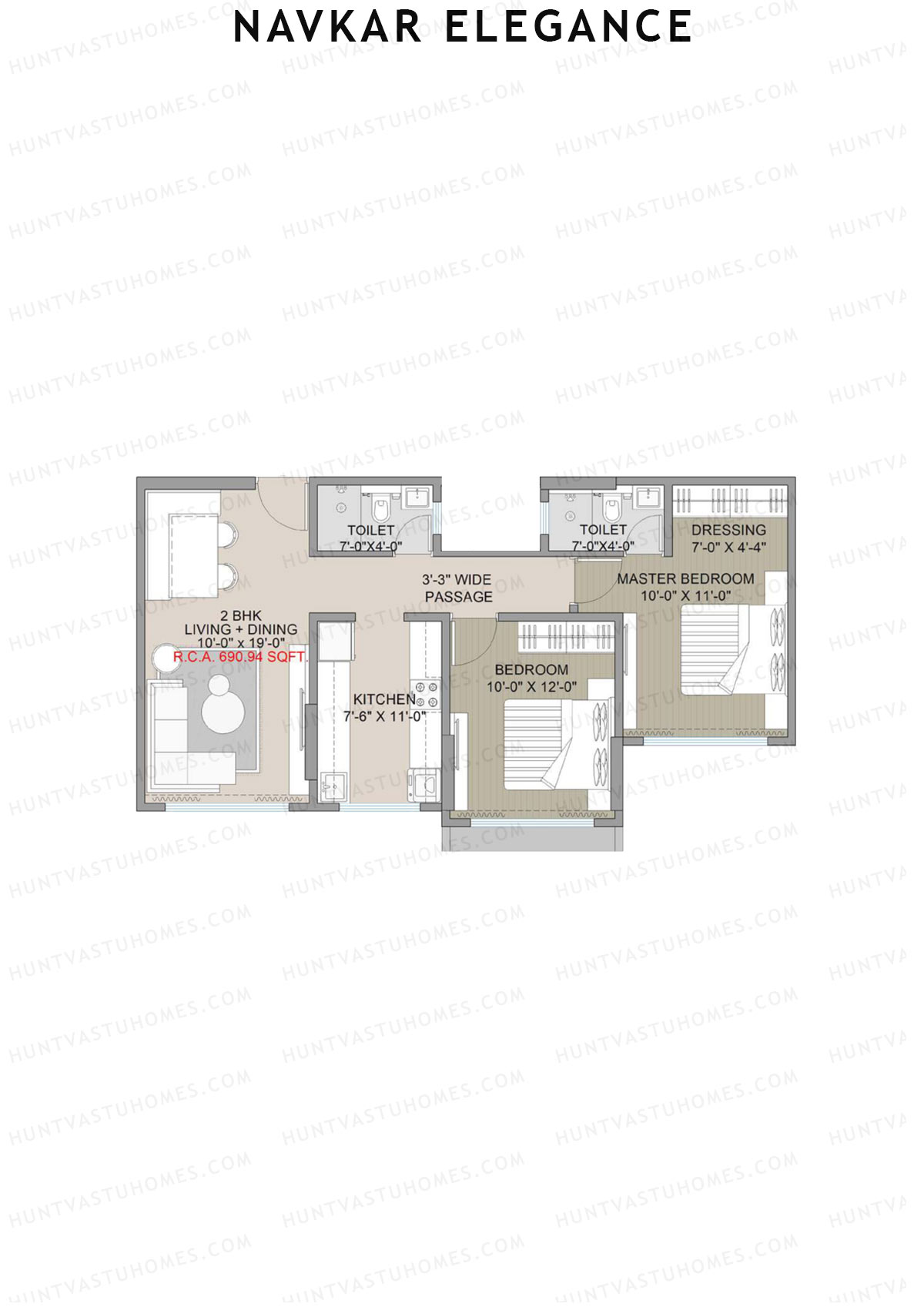 Navkar Elegance Tower A Unit 6 Floor Plan