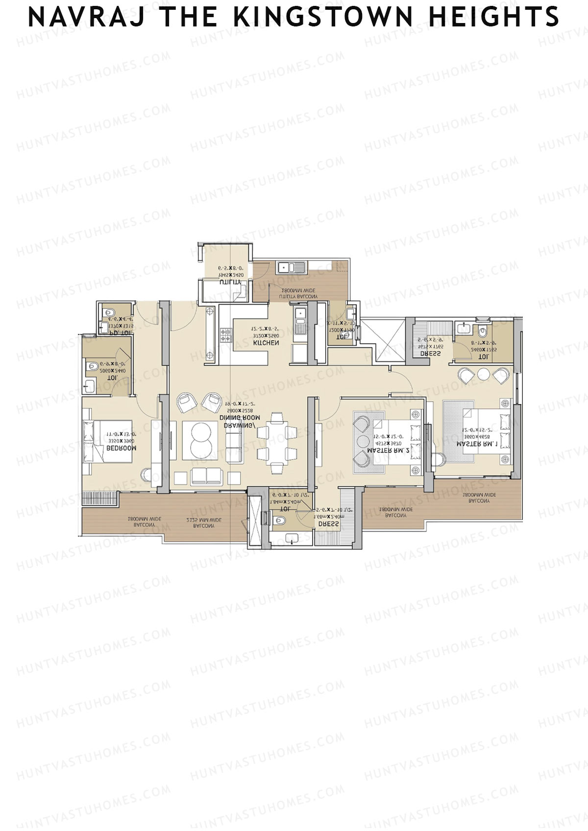 Navraj The Kingstown Heights Tower A Unit 3 Floor Plan