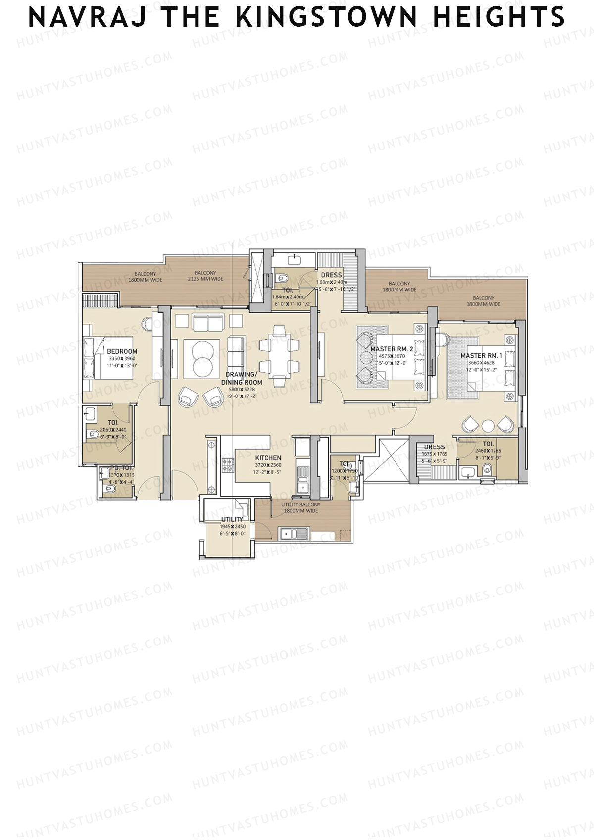 Navraj The Kingstown Heights Tower B Unit 2 Floor Plan
