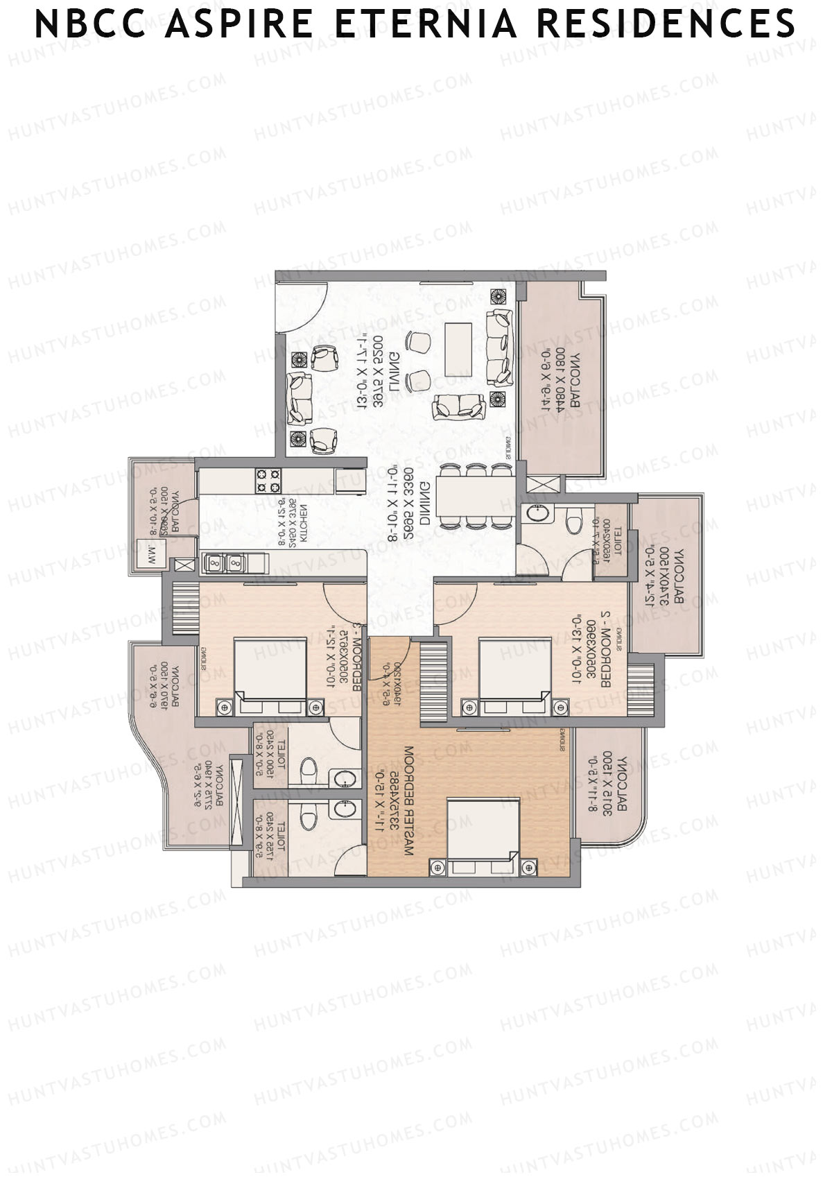 NBCC Aspire Eternia Residences Lotus Unit 1 Floor Plan