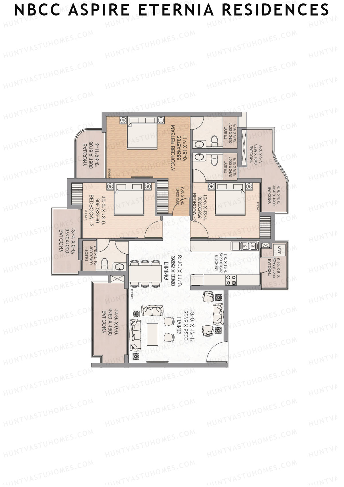 NBCC Aspire Eternia Residences Lotus Unit 4 Floor Plan
