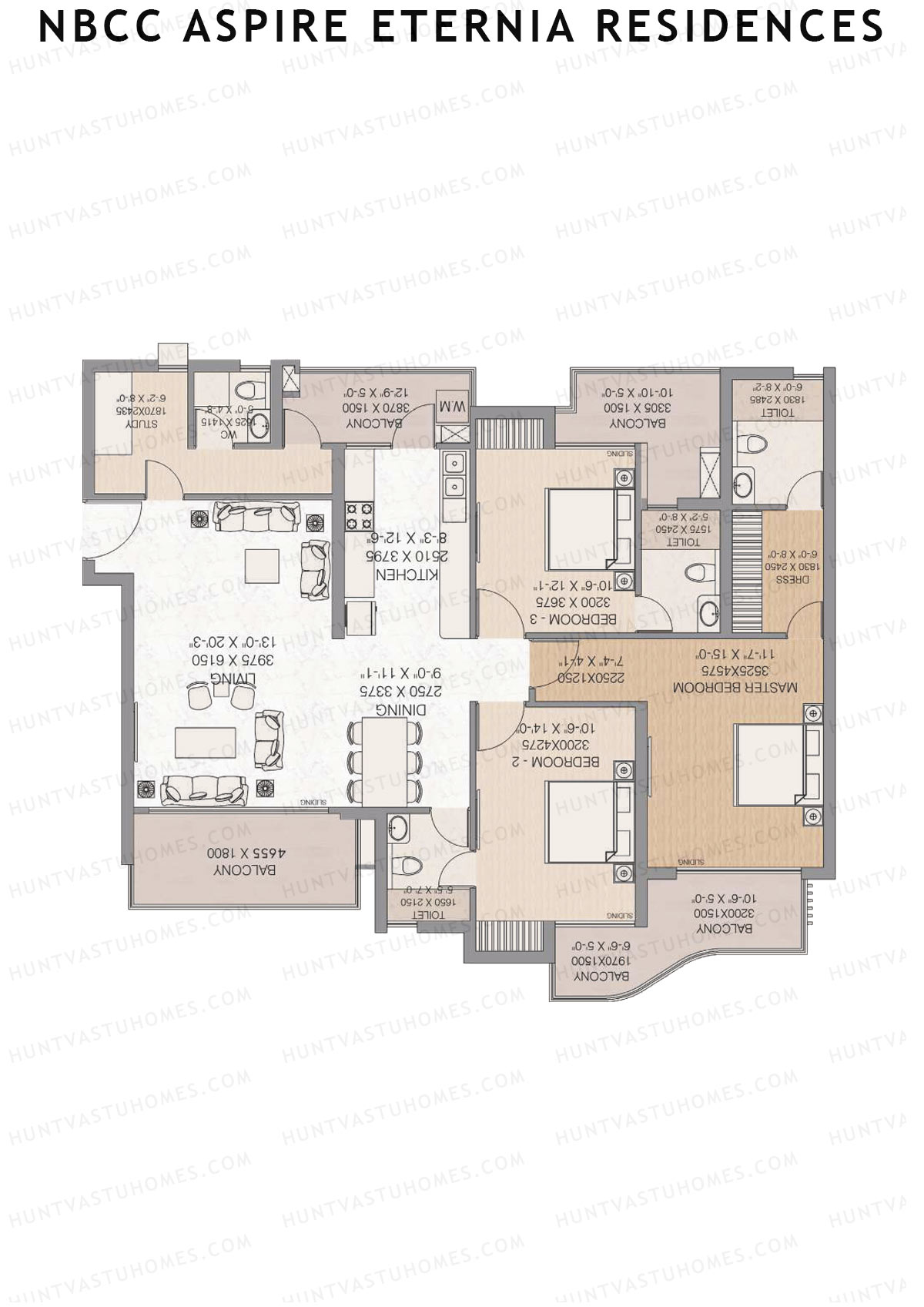 NBCC Aspire Eternia Residences Tulip Unit 4 Floor Plan