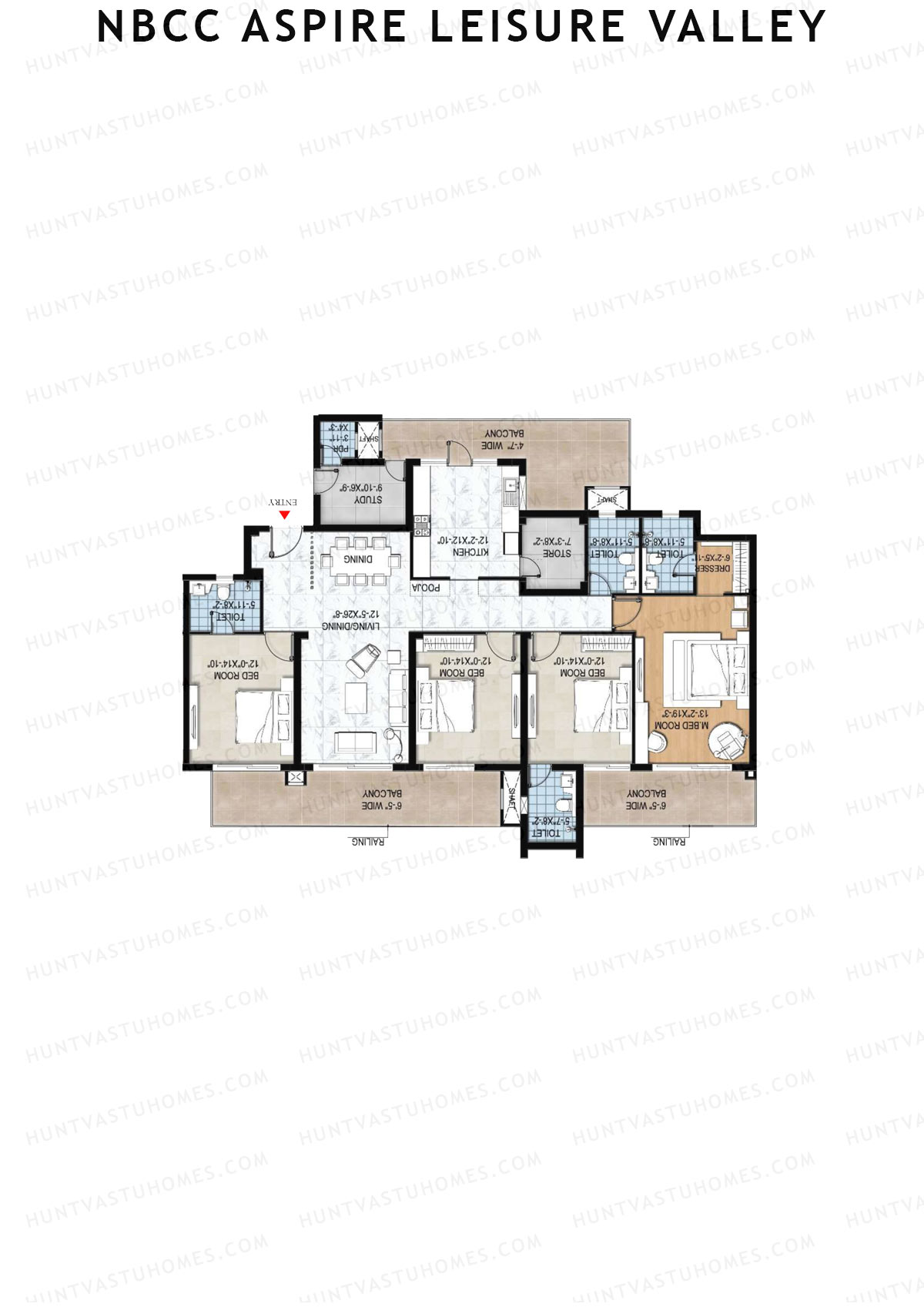 NBCC Aspire Leisure Valley Tower 12 Unit 1 Floor Plan