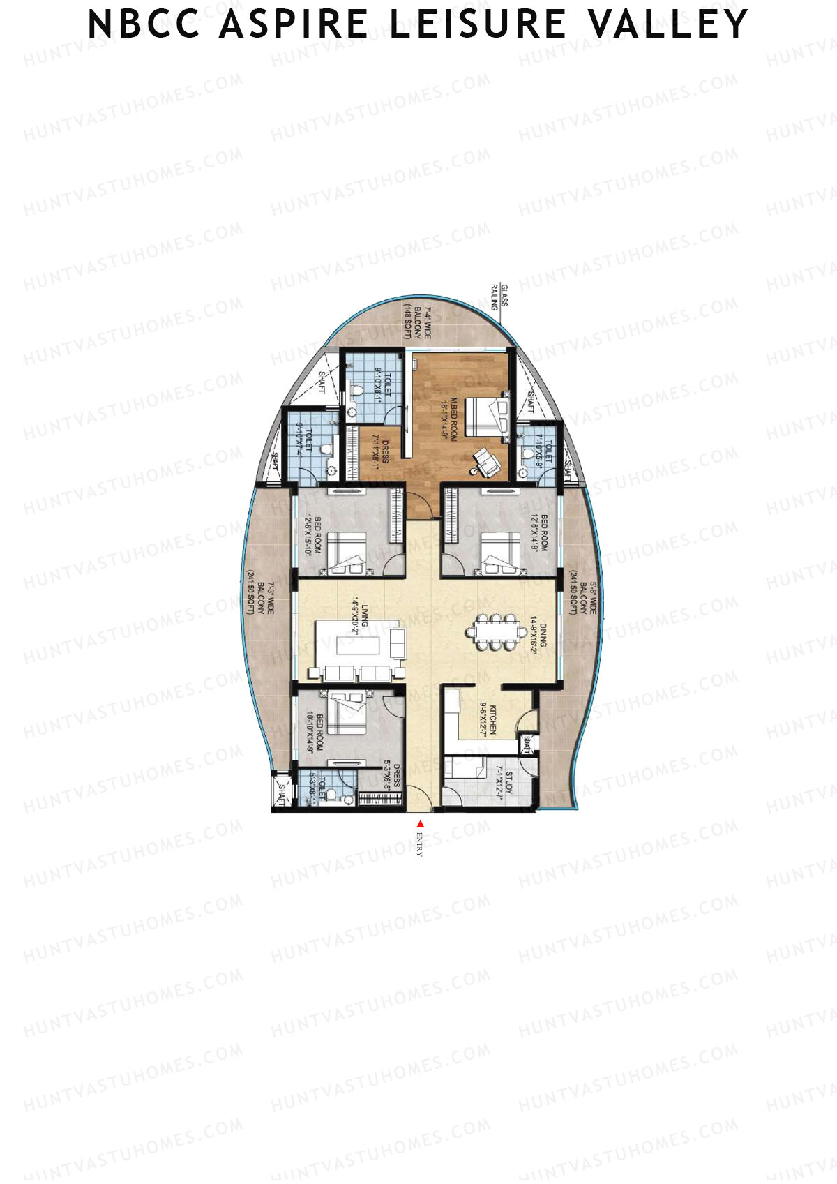 NBCC Aspire Leisure Valley Tower 13 Iconic Unit 1 Floor Plan