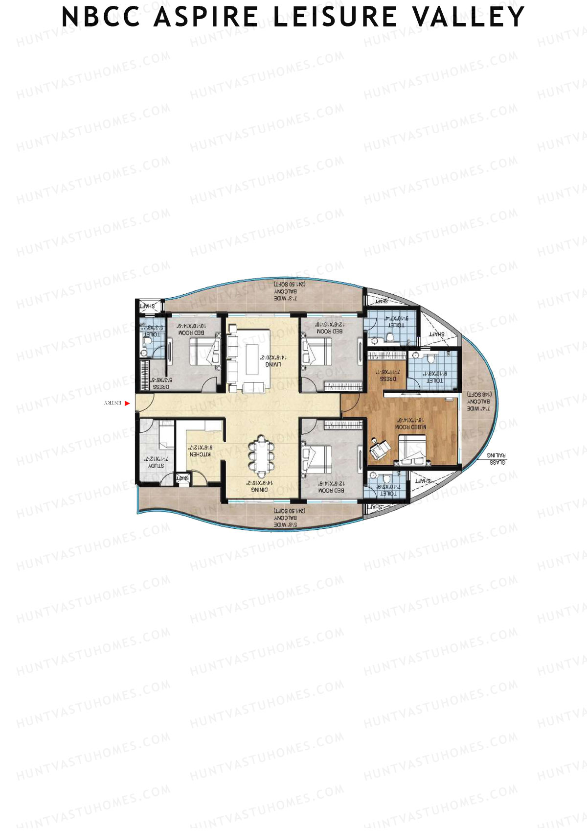 NBCC Aspire Leisure Valley Tower 13 Iconic Unit 2 Floor Plan