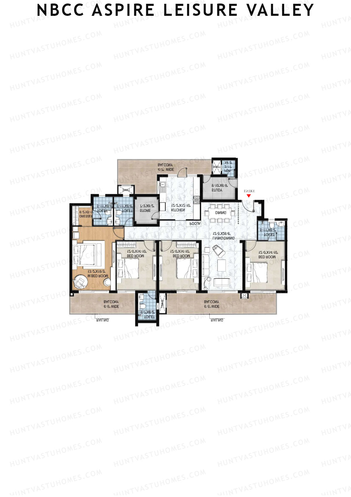 NBCC Aspire Leisure Valley Tower 14 Unit 2 Floor Plan