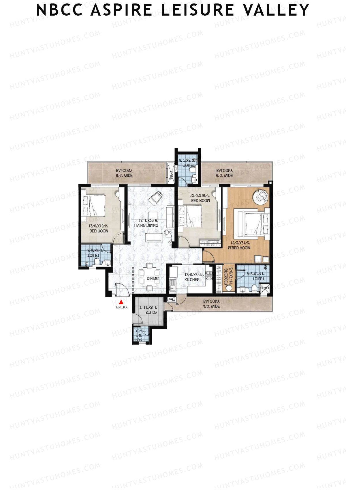 NBCC Aspire Leisure Valley Tower 16 Unit 4 Floor Plan