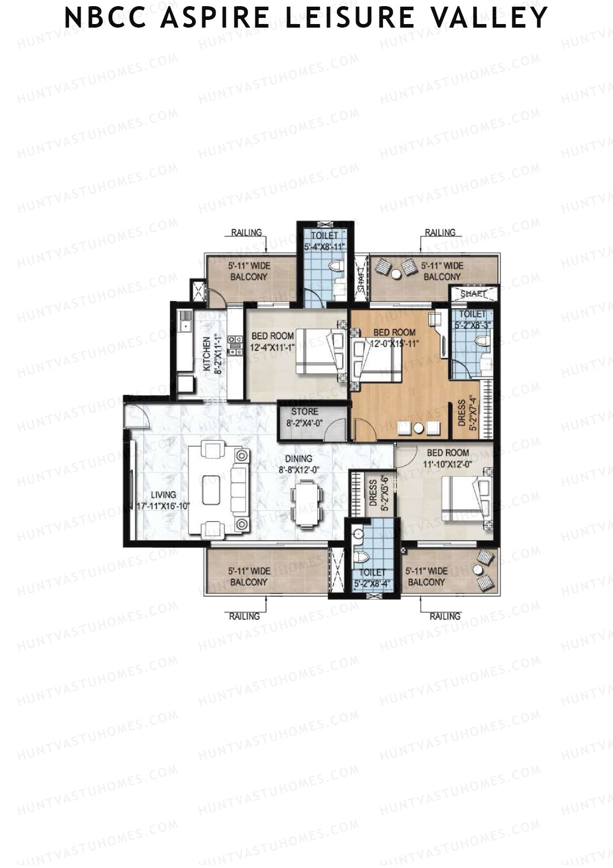 NBCC Aspire Leisure Valley Tower 1 Unit 6 Floor Plan