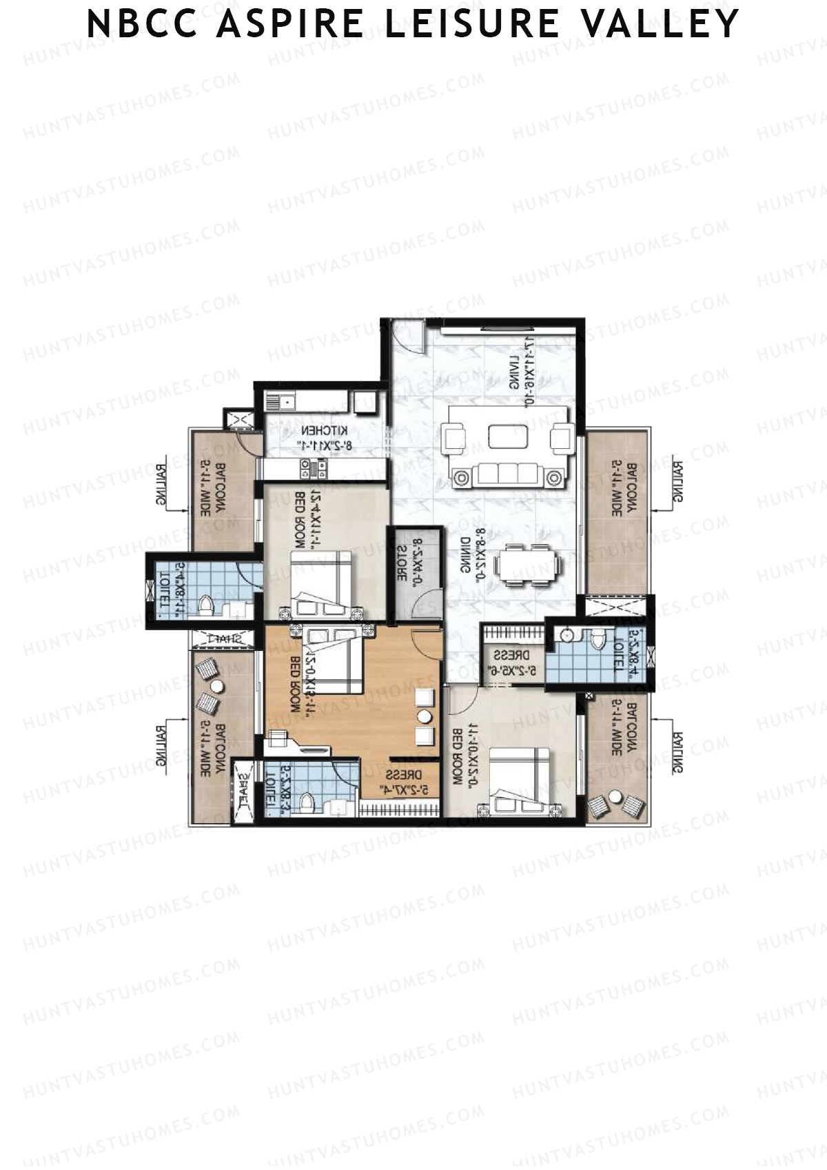 NBCC Aspire Leisure Valley Tower 4 Unit 6 Floor Plan