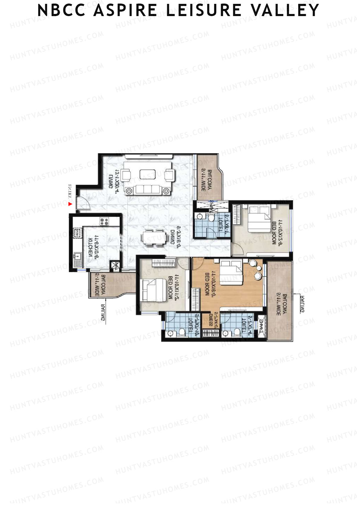 NBCC Aspire Leisure Valley Tower 6 Unit 5 Floor Plan