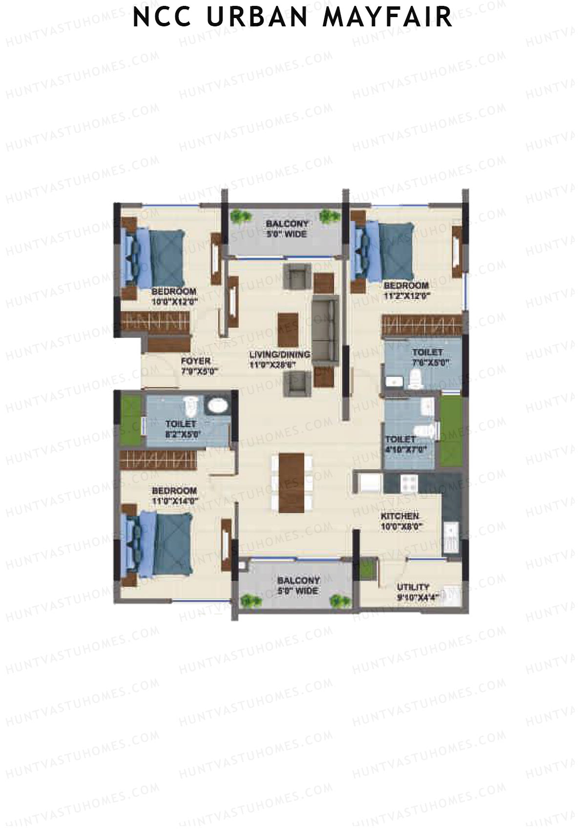 NCC Urban Mayfair Block A Unit 1 (Type 5) Floor Plan