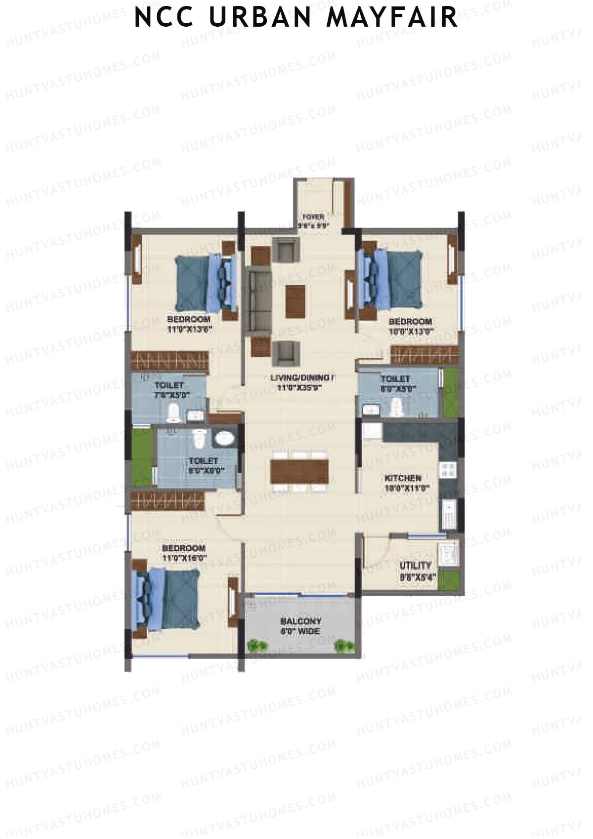NCC Urban Mayfair Block C Unit 4 (Type 7) Floor Plan