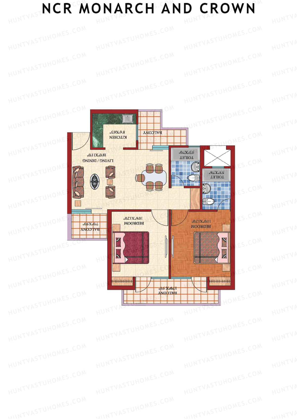 NCR Monarch Tower 1 Unit 1 (Type A) Floor Plan