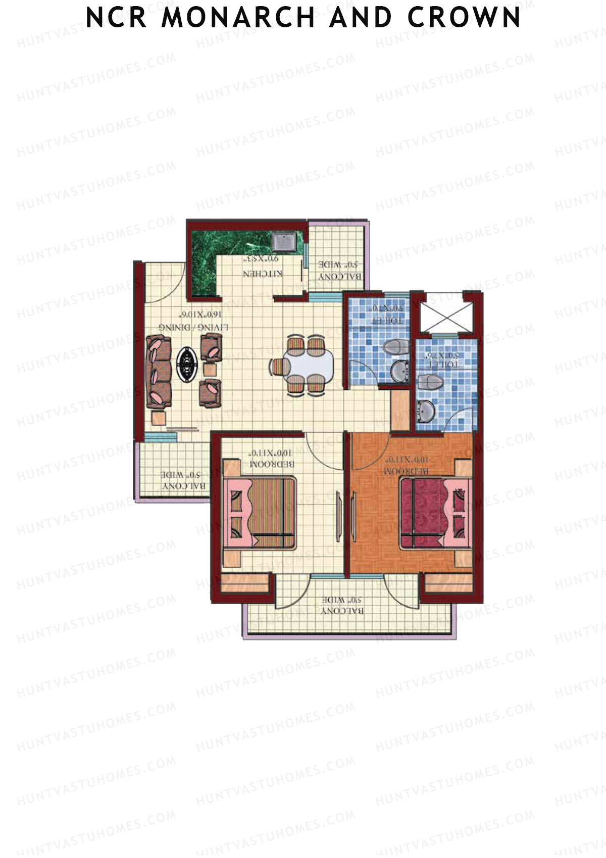 NCR Monarch Tower 2 Unit 1 (Type A1) Floor Plan
