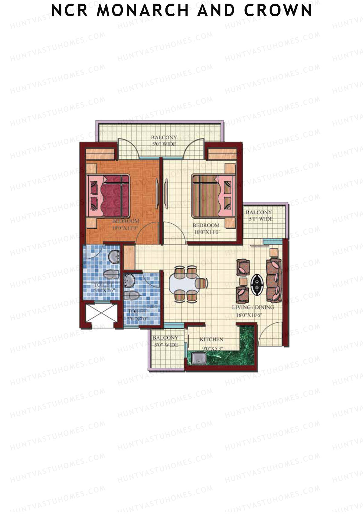 NCR Monarch Tower 2 Unit 4 (Type A1) Floor Plan