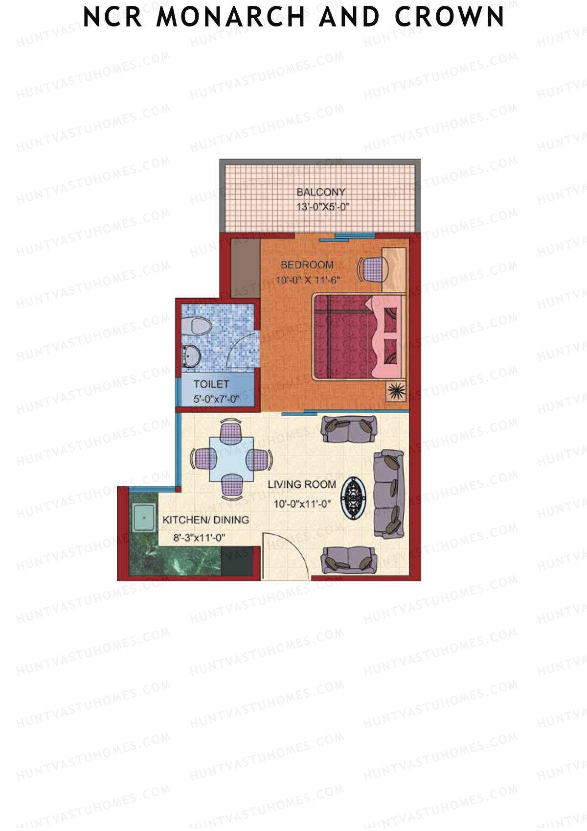 NCR Monarch Tower 4 Unit 3 (Type D) Floor Plan
