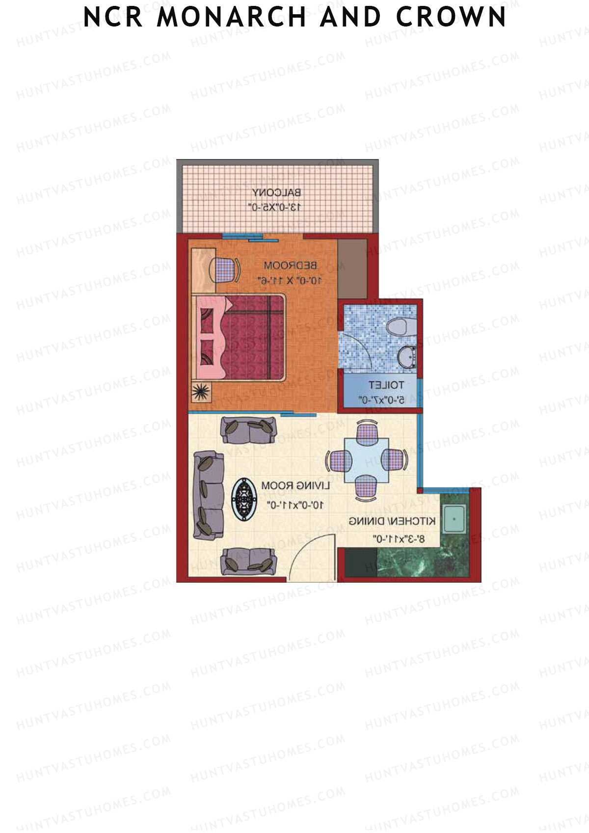 NCR Monarch Tower 4 Unit 4 (Type D) Floor Plan