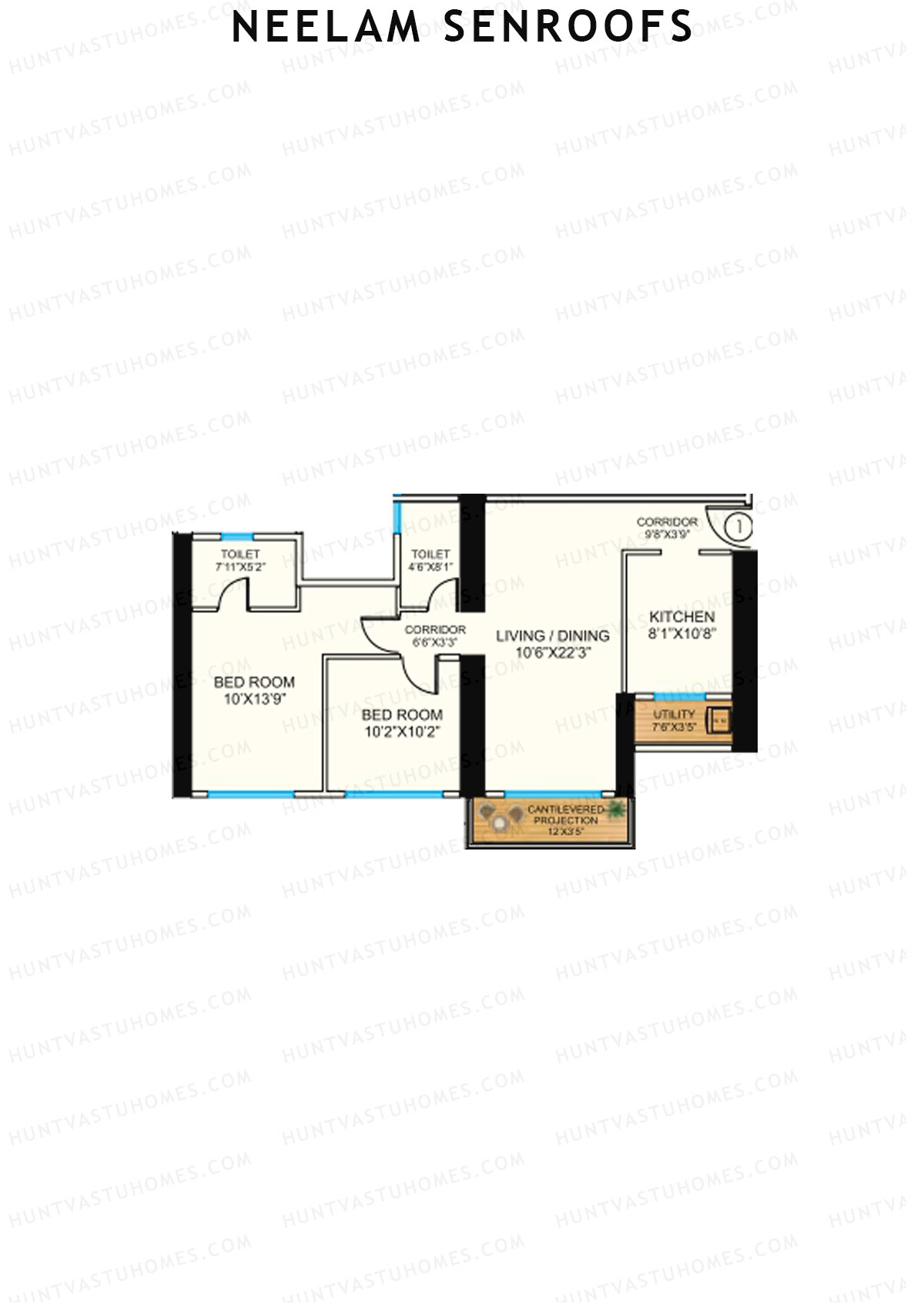 Neelam Senroofs Wing A Unit 1 Floor Plan