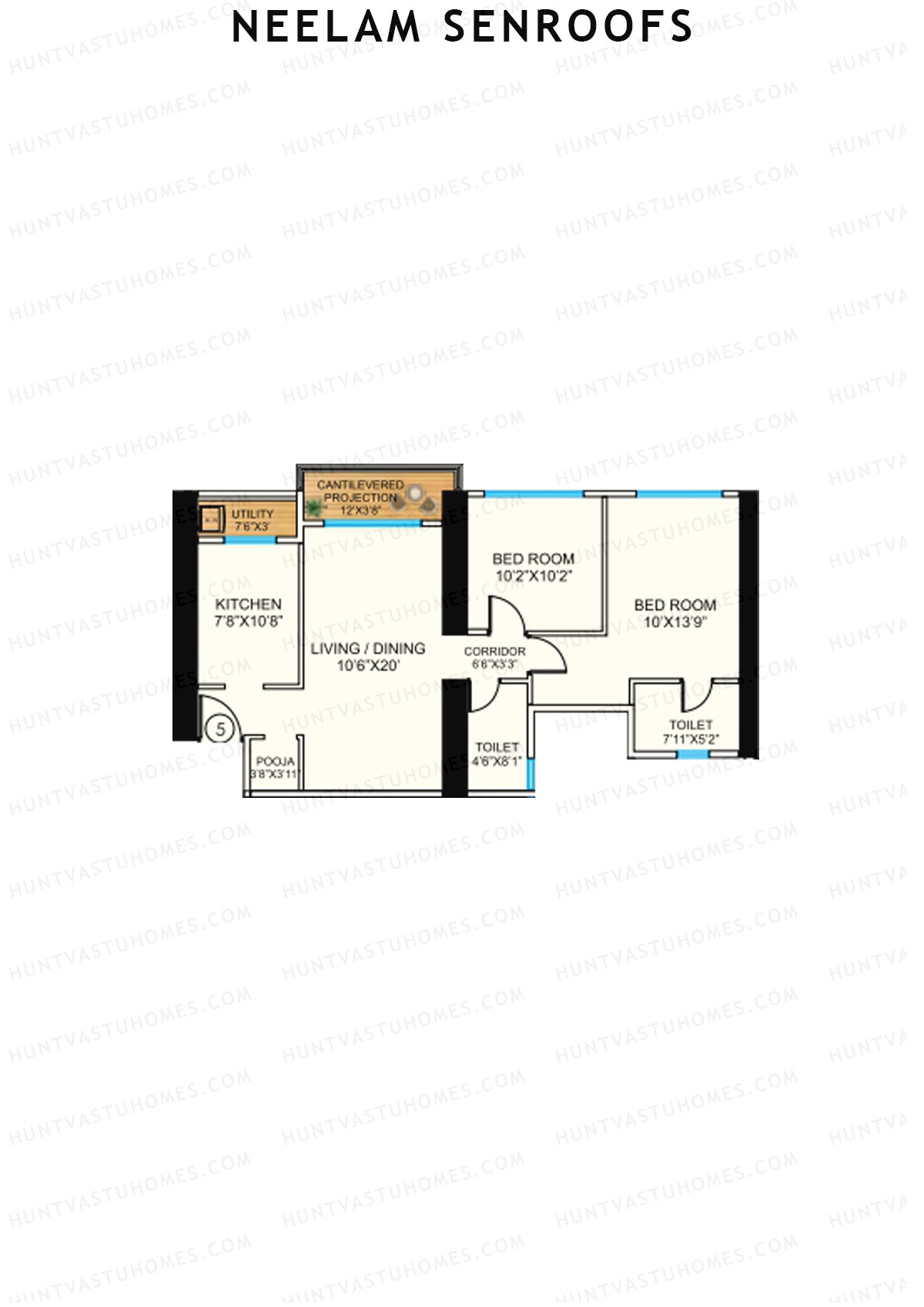 Neelam Senroofs Wing A Unit 5 Floor Plan