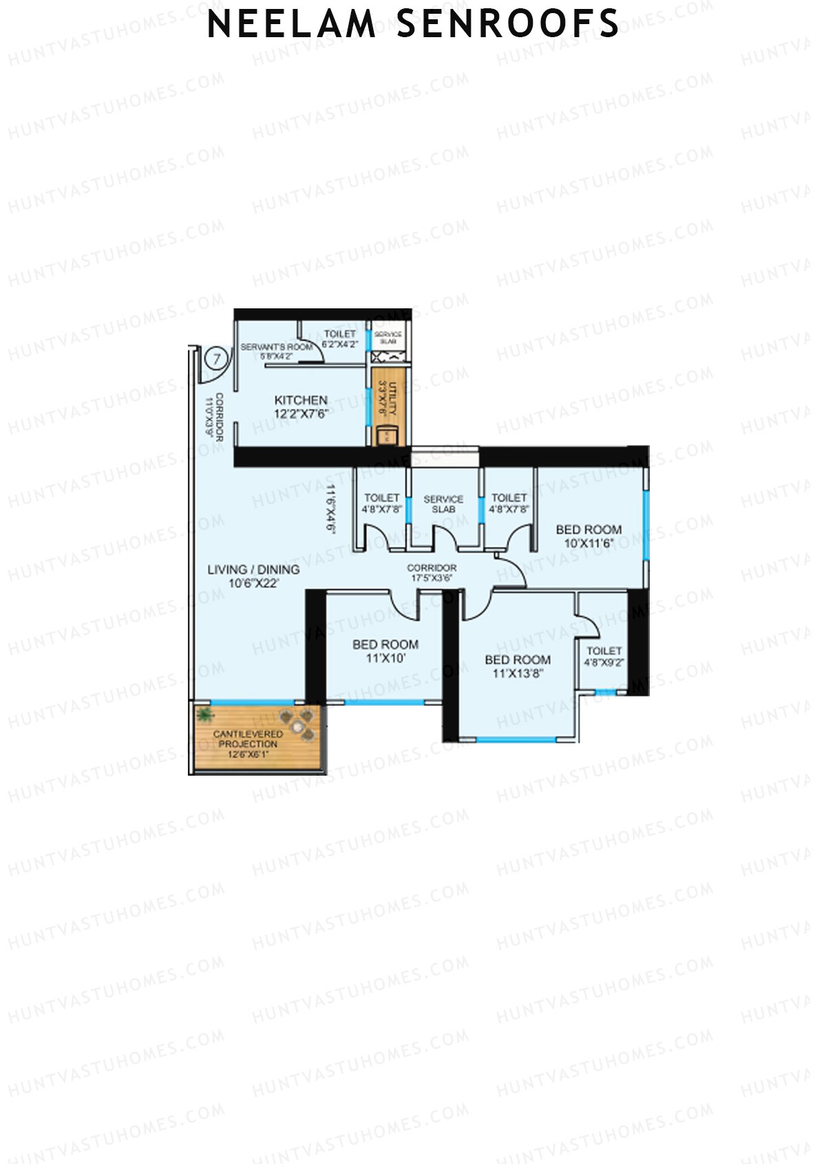 Neelam Senroofs Wing A Unit 7 Floor Plan