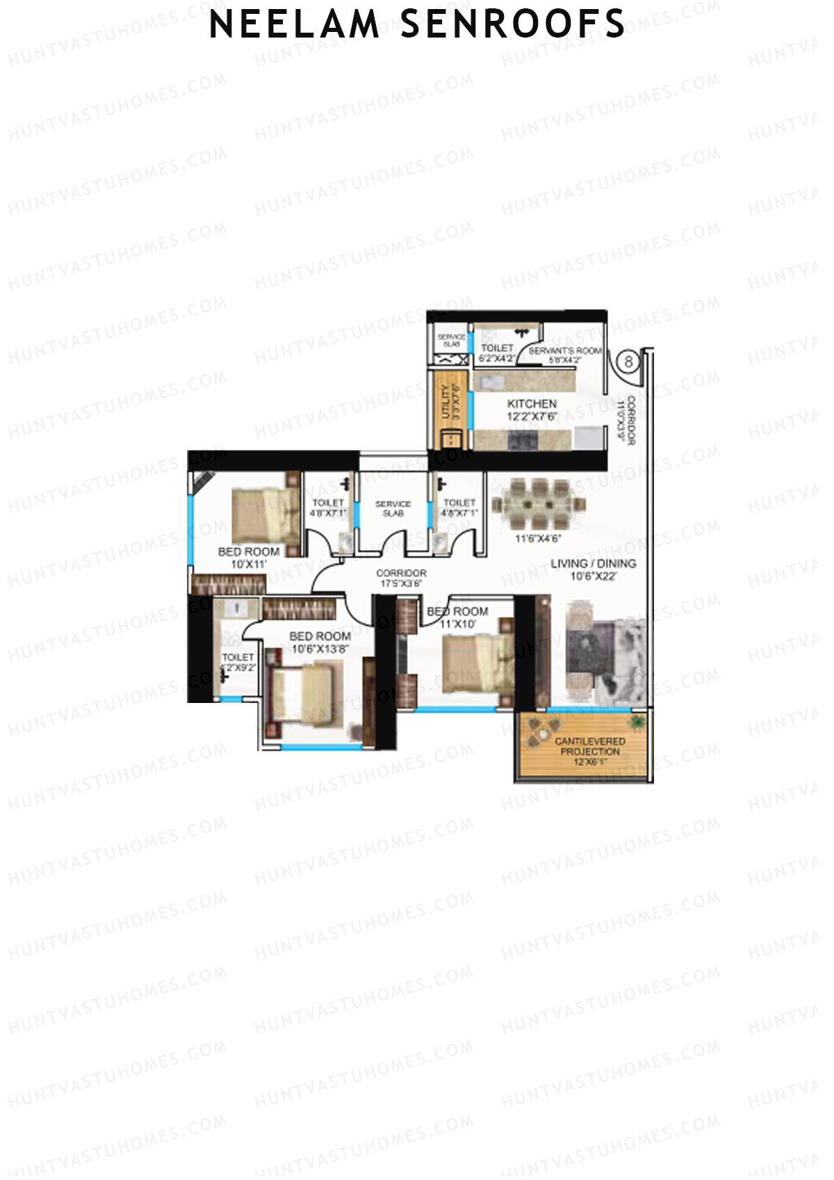 Neelam Senroofs Wing A Unit 8 Floor Plan