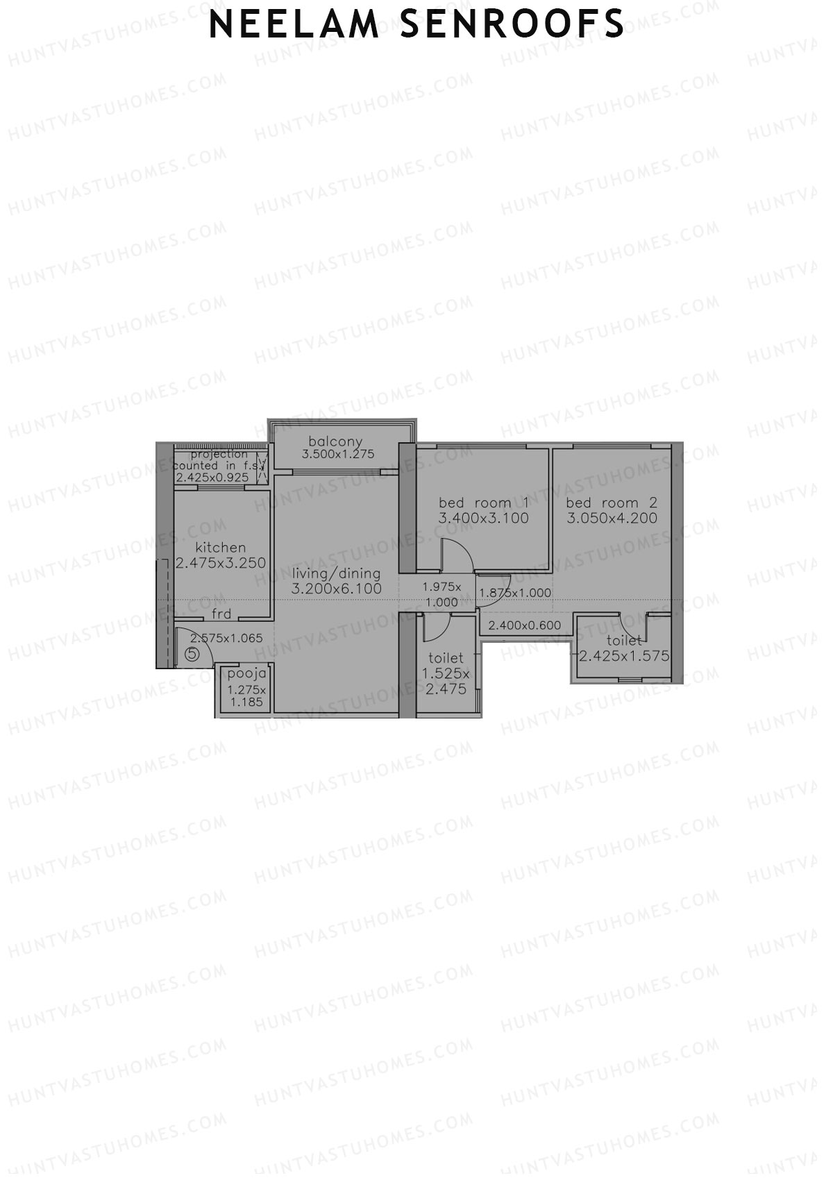 Neelam Senroofs Wing B Unit 5 Floor Plan
