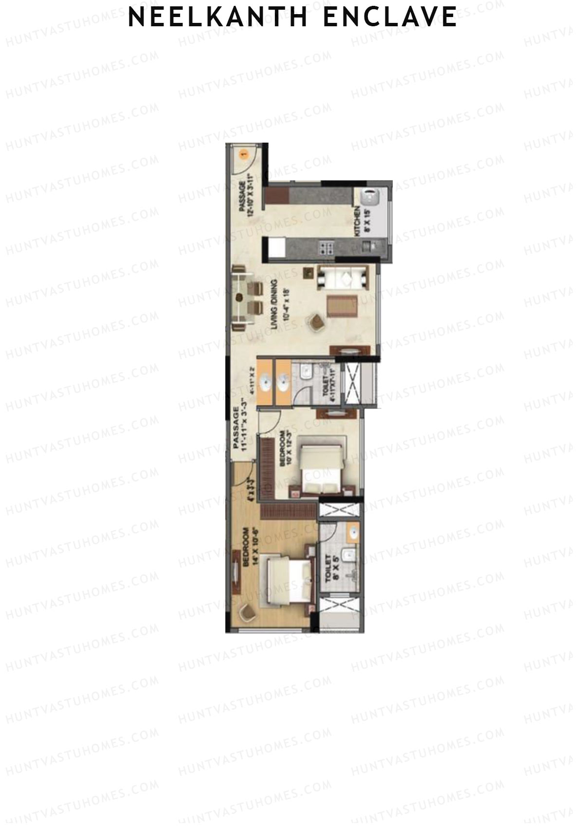 Neelkanth Enclave Wing D Unit 1 Floor Plan