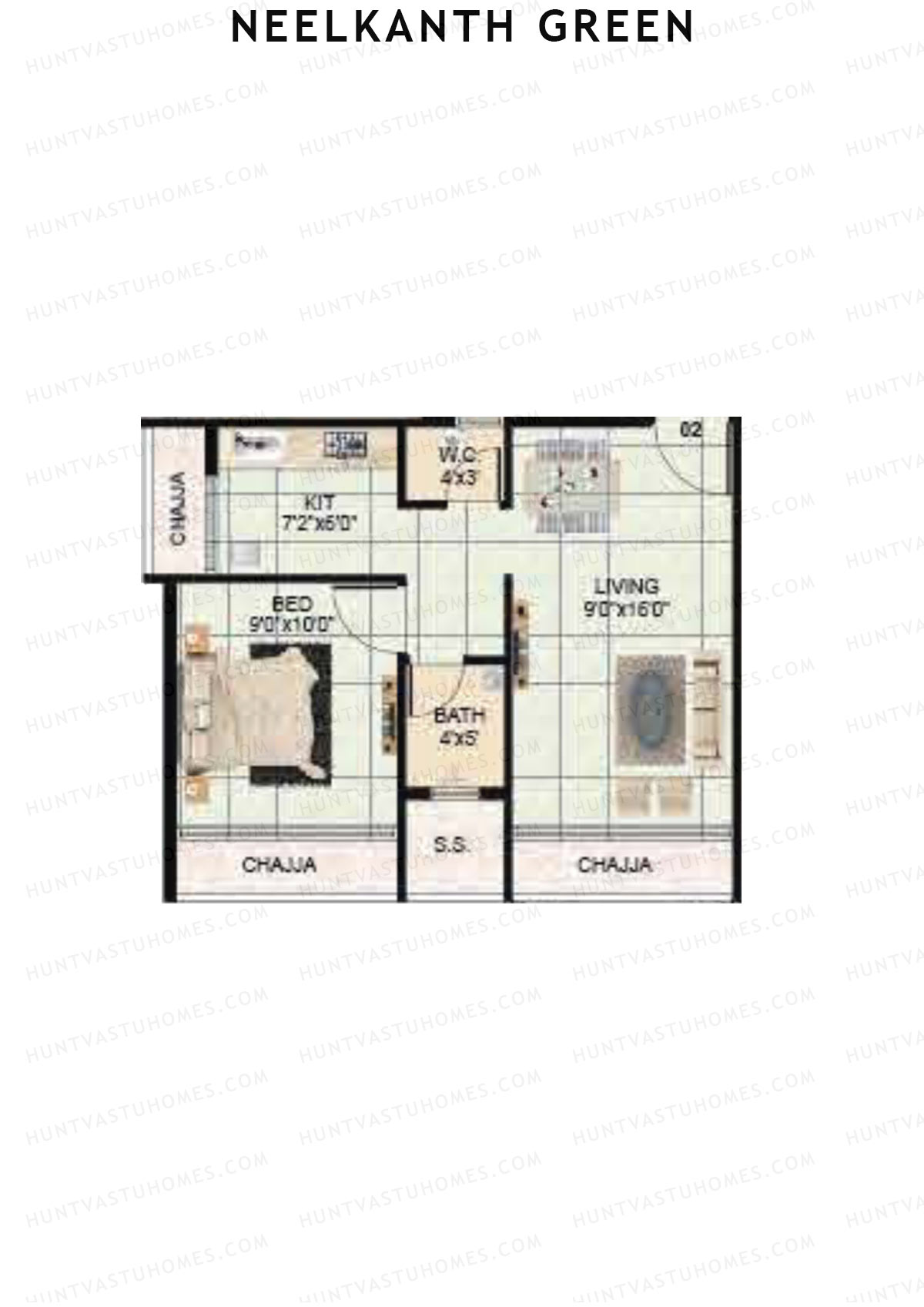 Neelkanth Green Block A Unit 2 Floor Plan