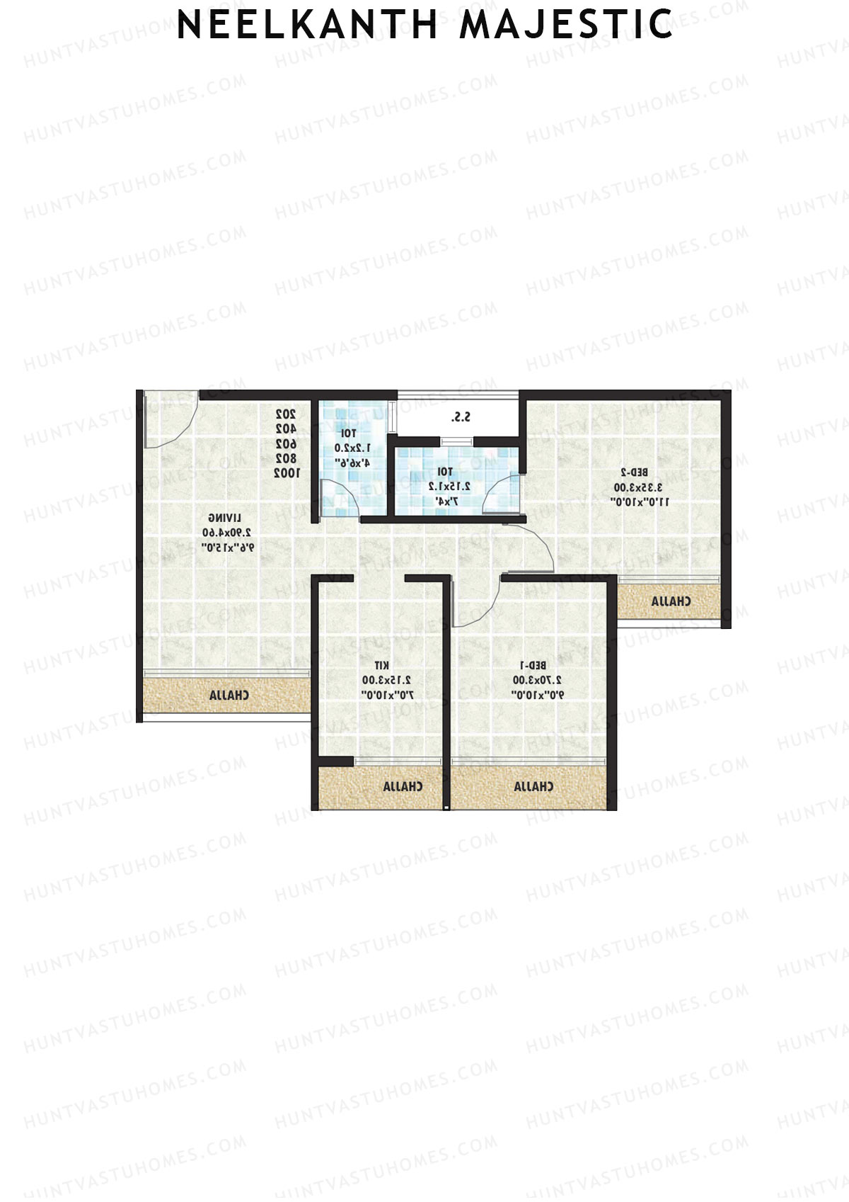Neelkanth Majestic Tower A Unit 1 Floor Plan