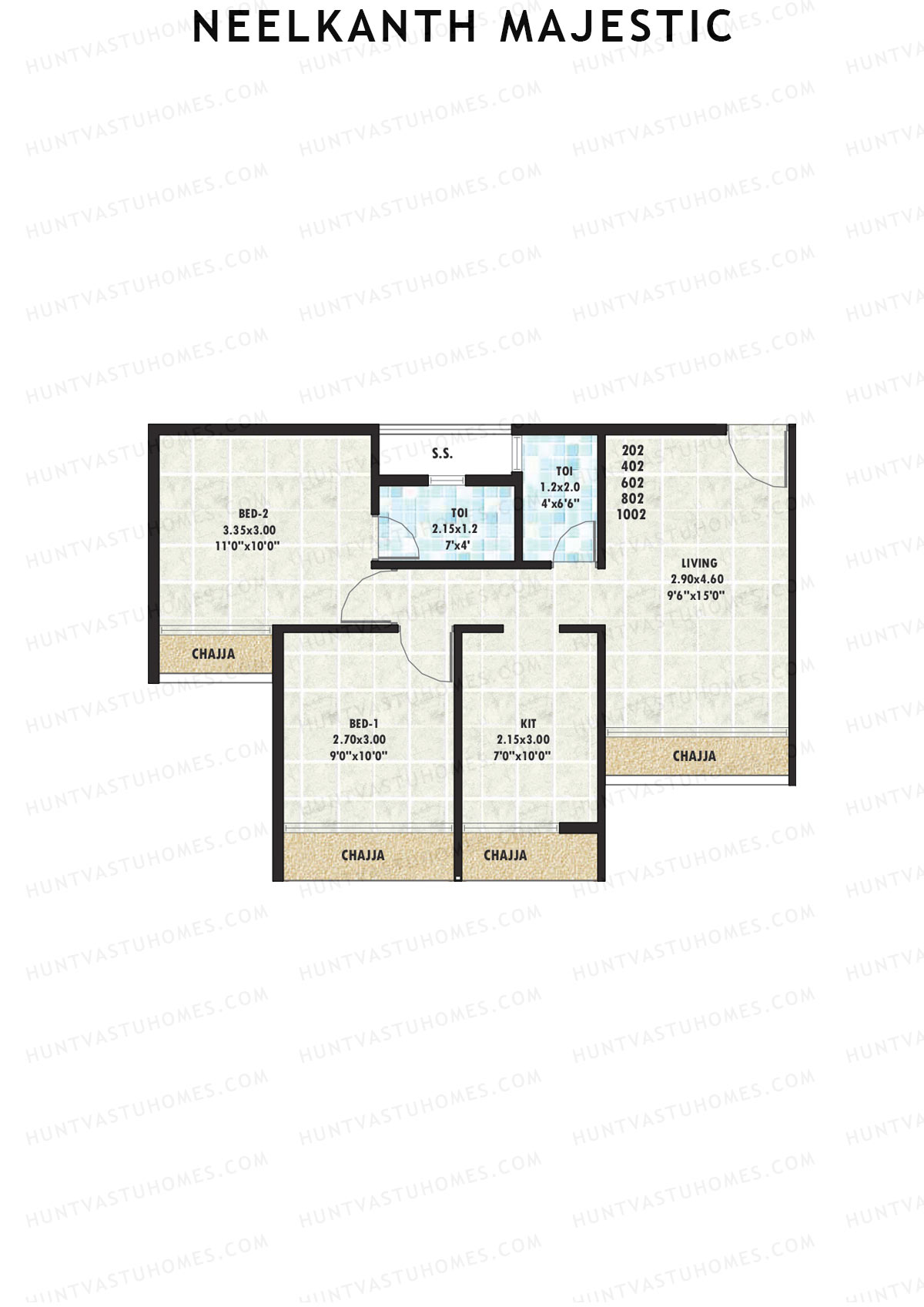 Neelkanth Majestic Tower A Unit 2 Floor Plan