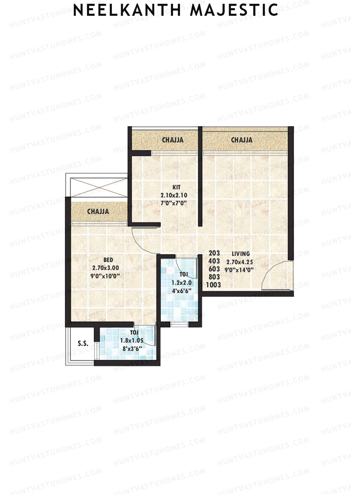 Neelkanth Majestic Tower A Unit 3 Floor Plan