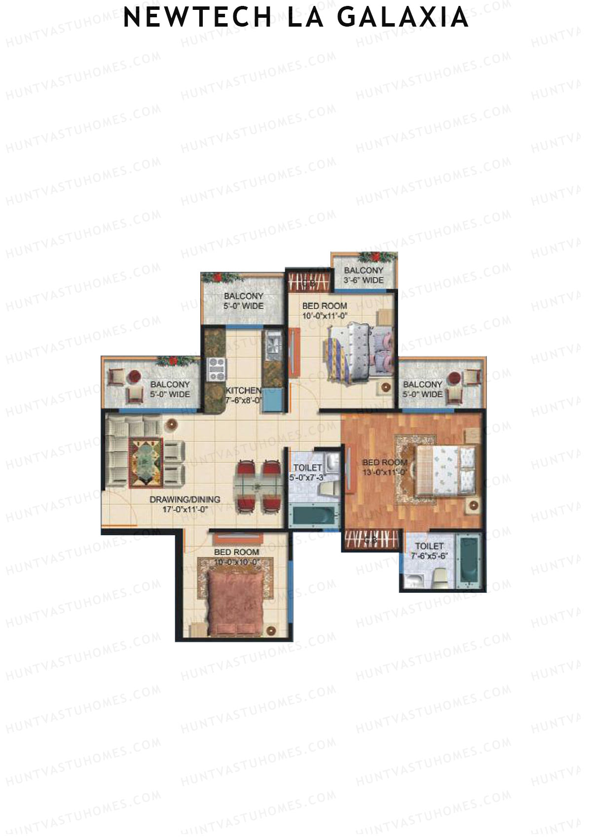 Newtech La Galaxia Tower A Unit 3 Floor Plan