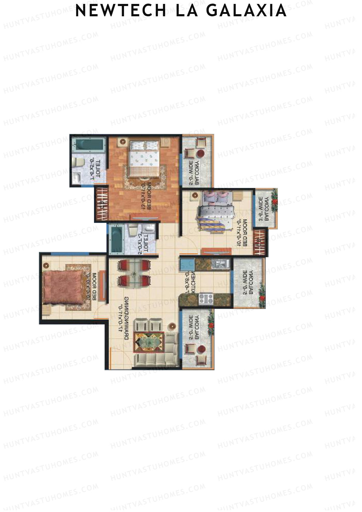 Newtech La Galaxia Tower B Unit 3 Floor Plan
