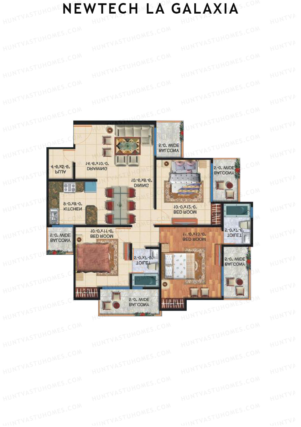 Newtech La Galaxia Tower B Unit 4 Floor Plan