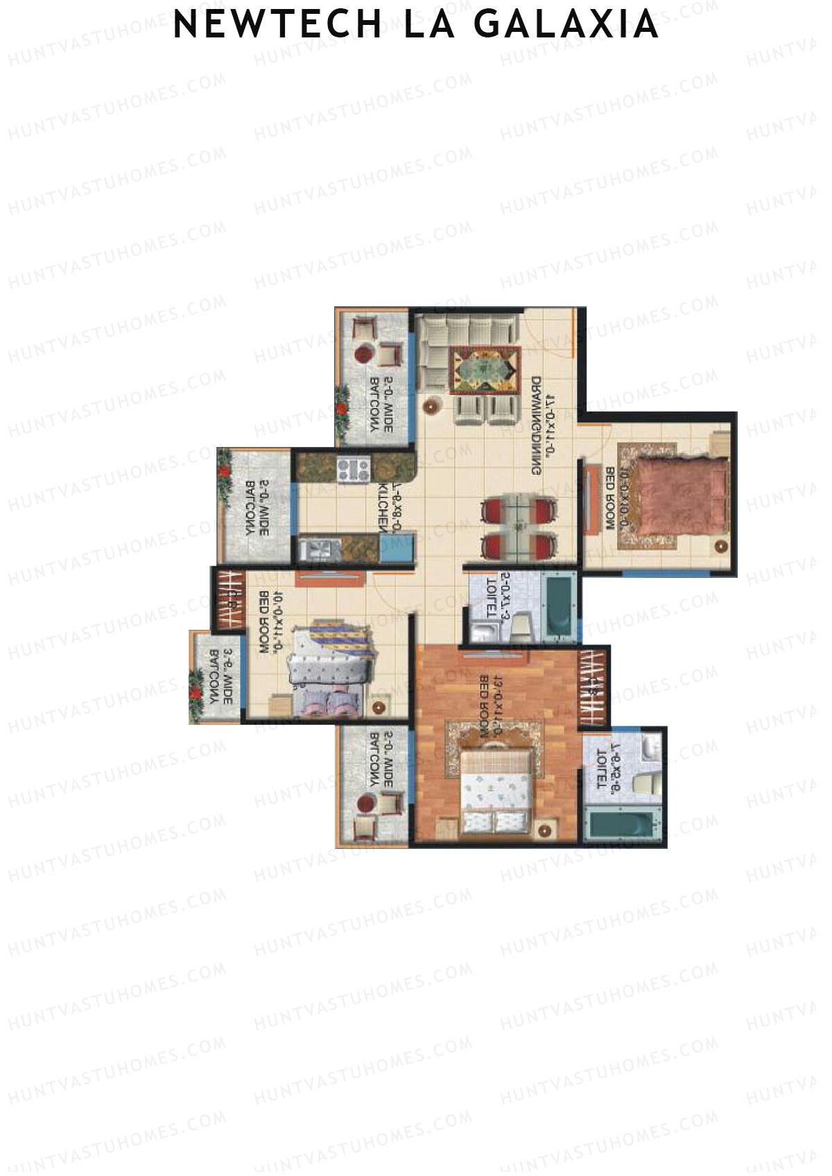 Newtech La Galaxia Tower D Unit 2 Floor Plan
