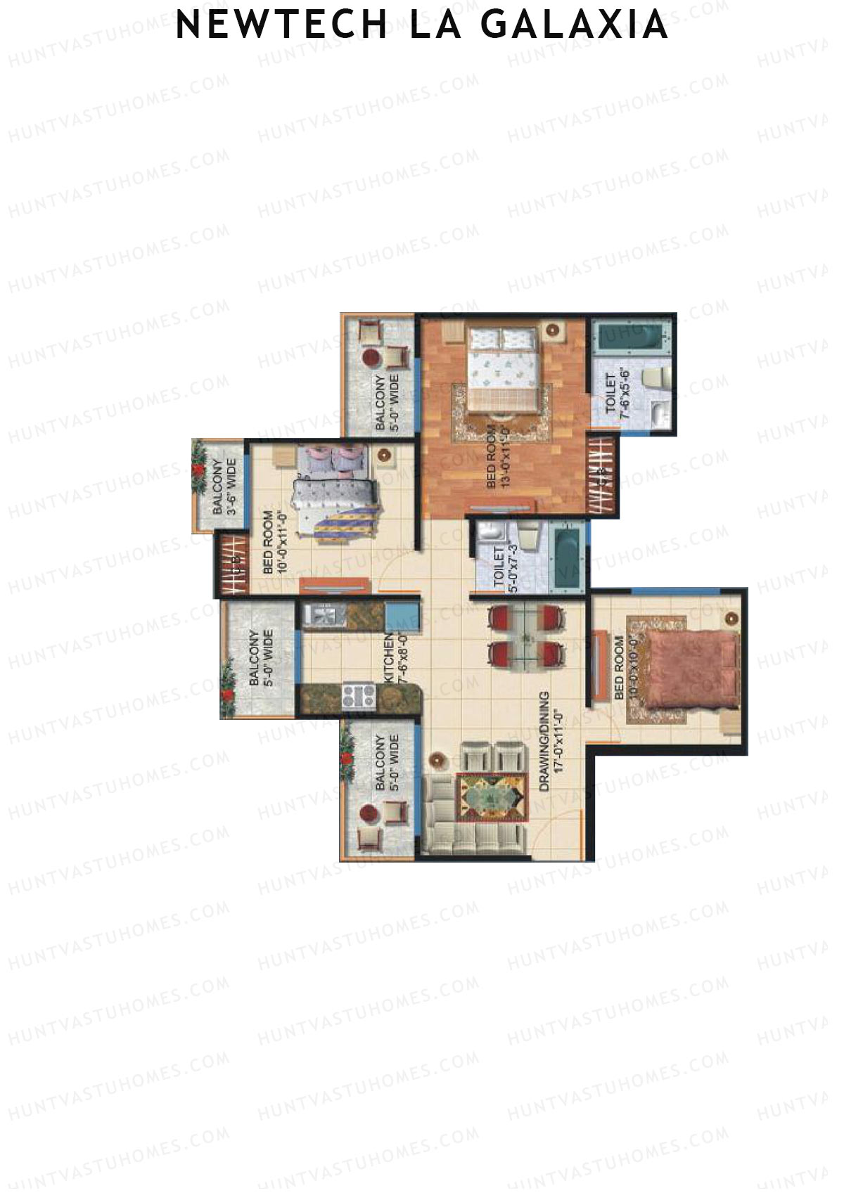 Newtech La Galaxia Tower D Unit 3 Floor Plan
