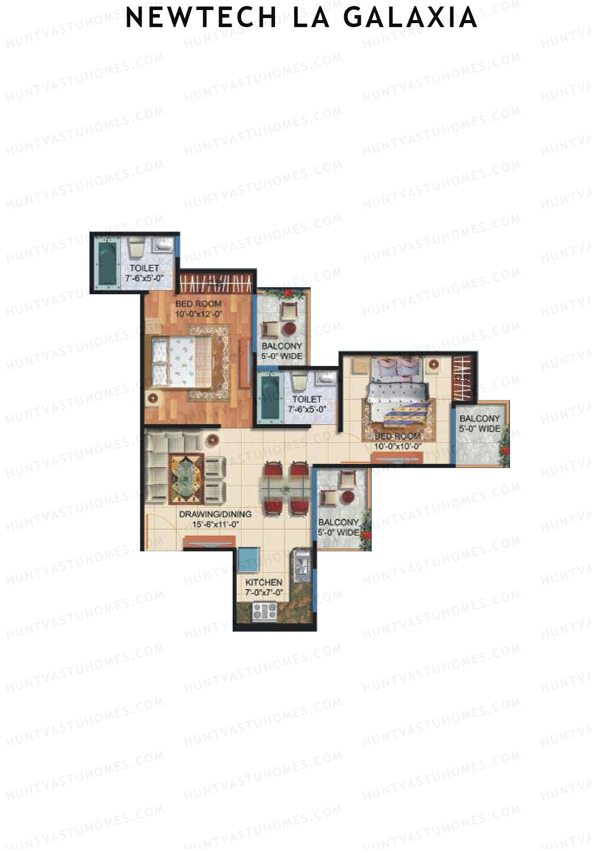 Newtech La Galaxia Tower D Unit 4 Floor Plan