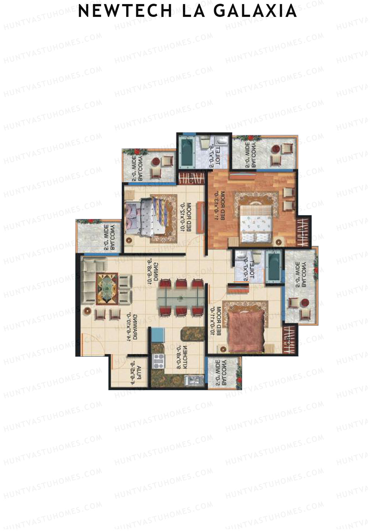 Newtech La Galaxia Tower E Unit 1 Floor Plan