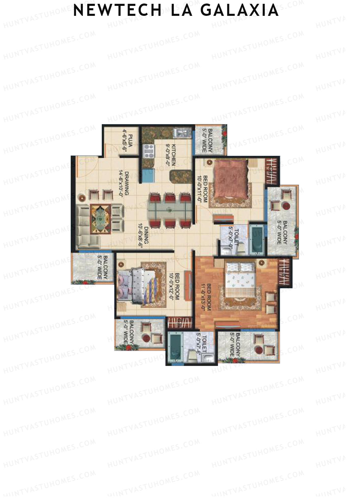Newtech La Galaxia Tower E Unit 2 Floor Plan