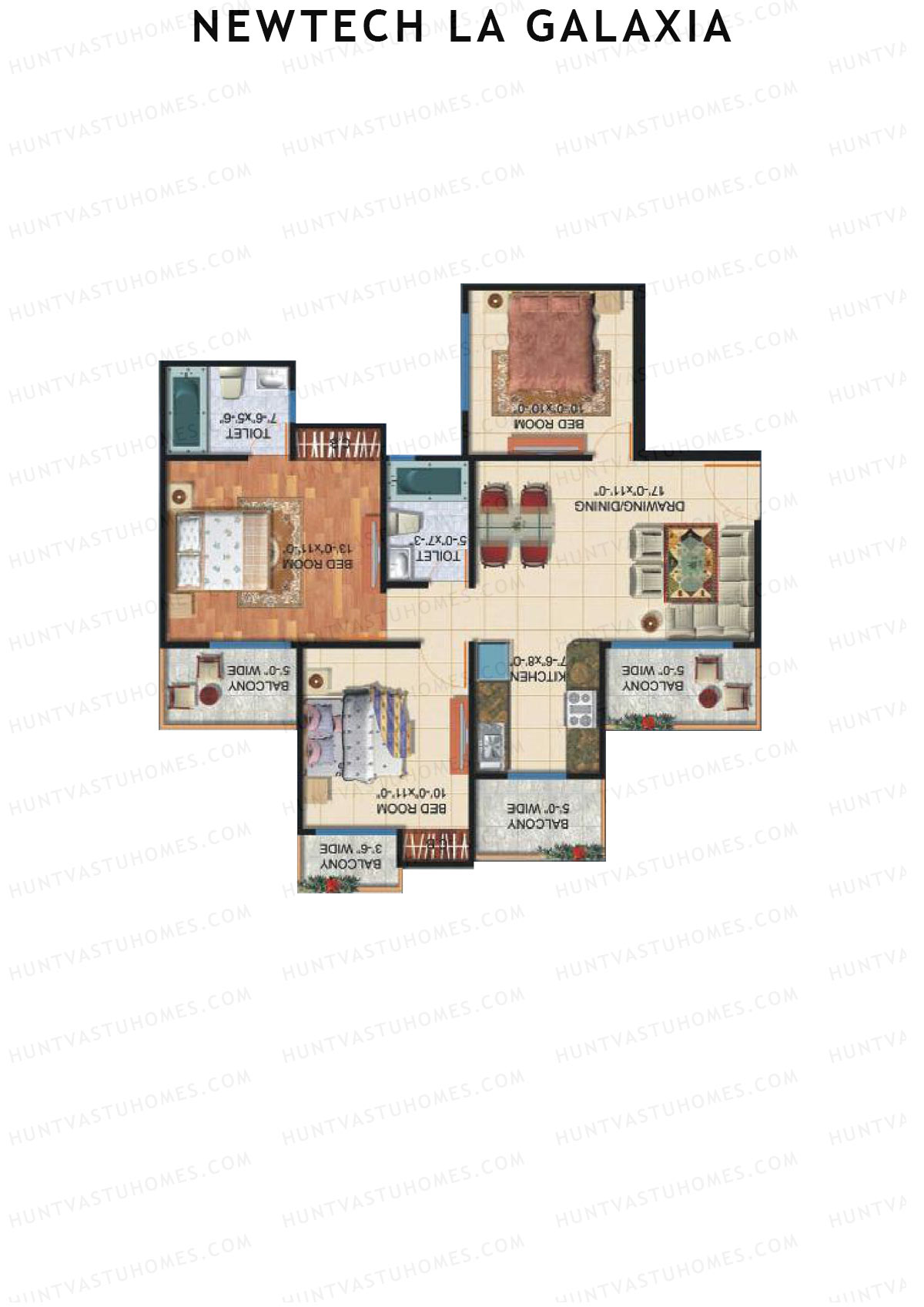 Newtech La Galaxia Tower E Unit 3 Floor Plan