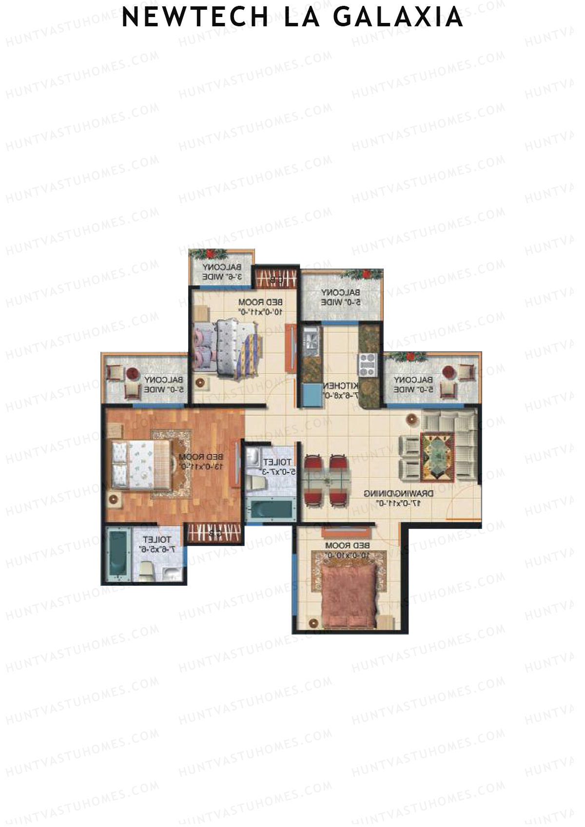 Newtech La Galaxia Tower E Unit 4 Floor Plan