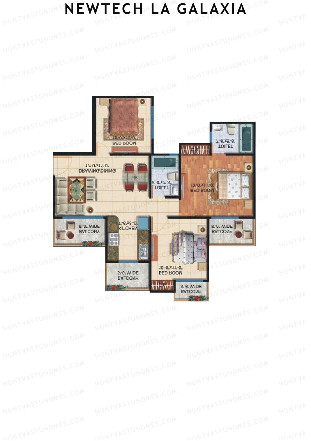 Newtech La Galaxia Tower F Unit 2 Floor Plan