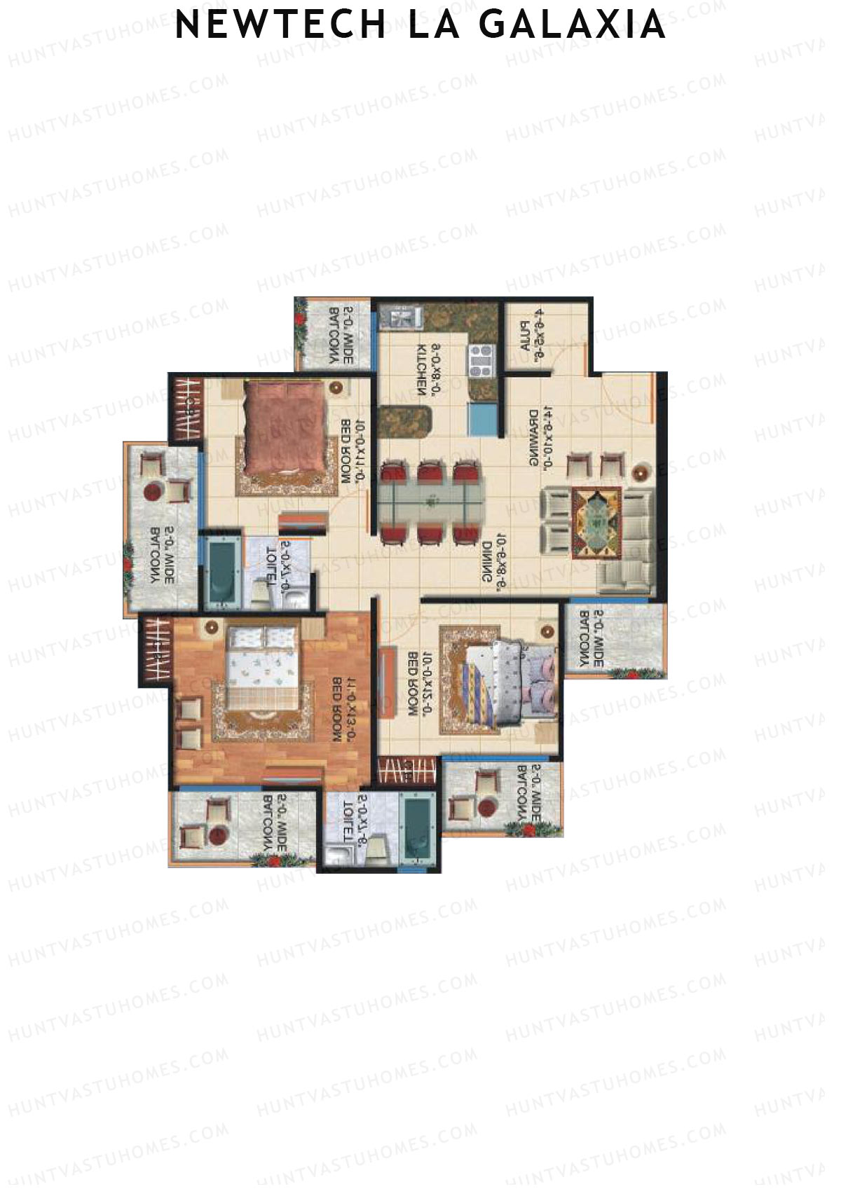 Newtech La Galaxia Tower F Unit 3 Floor Plan